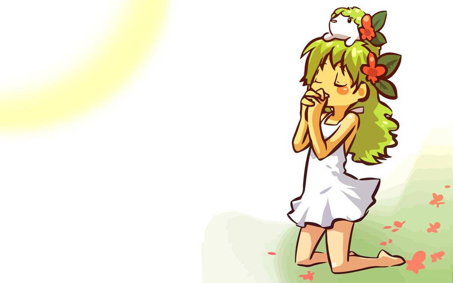 Shaymin Girl Praying Wallpaper