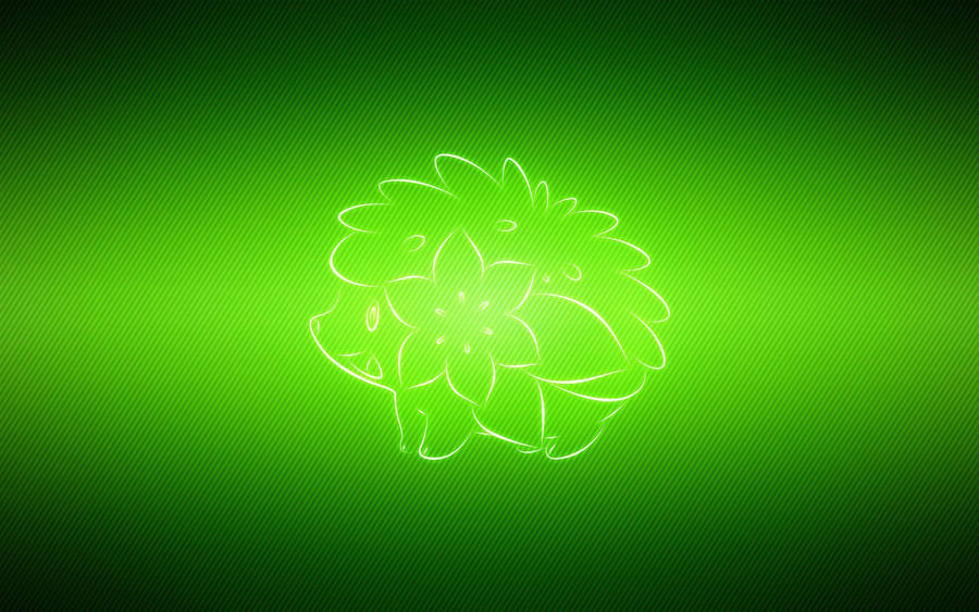 Shaymin Glowing Green Wallpaper