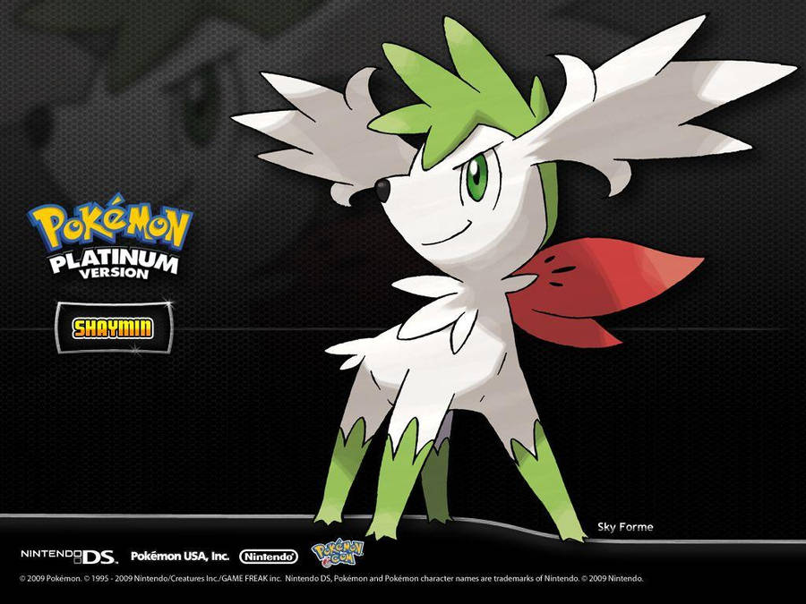 Shaymin Pokemon Platinum Promotional Artwork Wallpaper