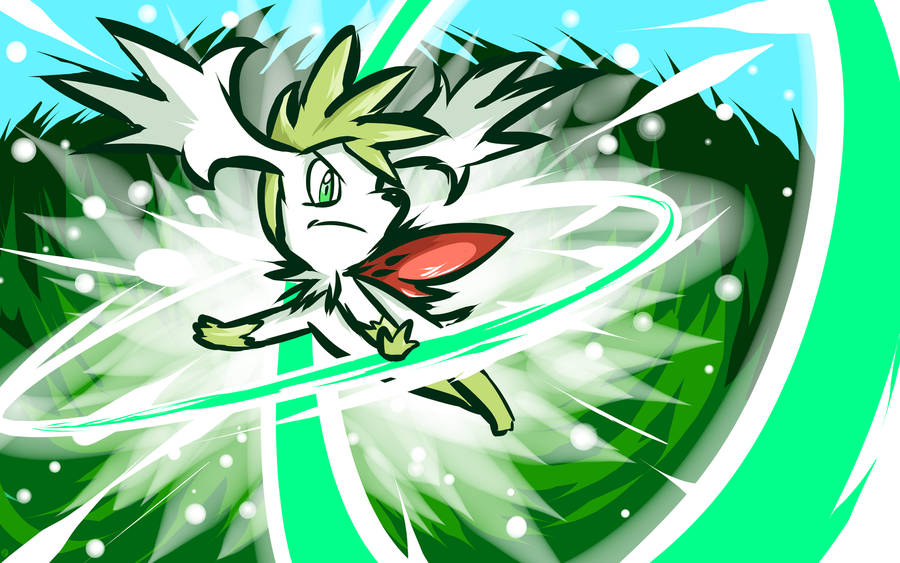 Shaymin Sky Forme Attacking Wallpaper