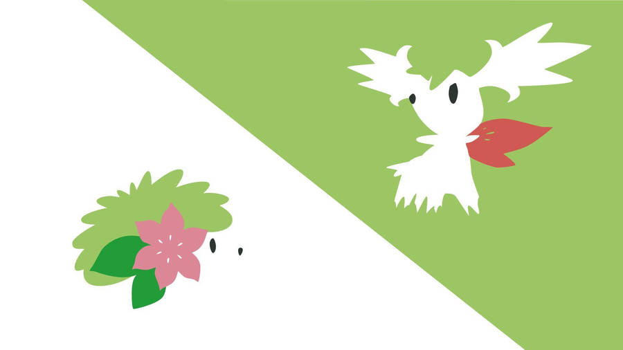 Shaymin Split Sky Forme Wallpaper