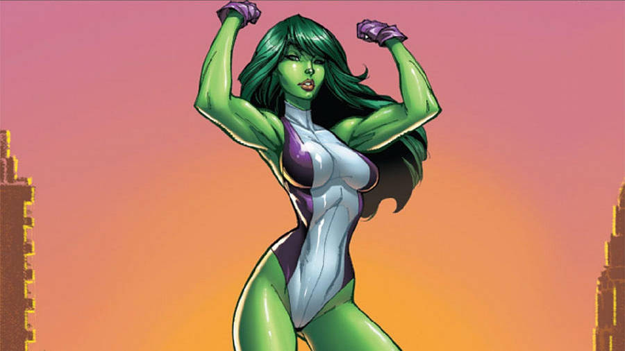 She Hulk Cartoon Wallpaper