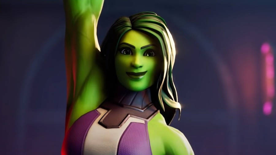 She Hulk In Fortnite Wallpaper