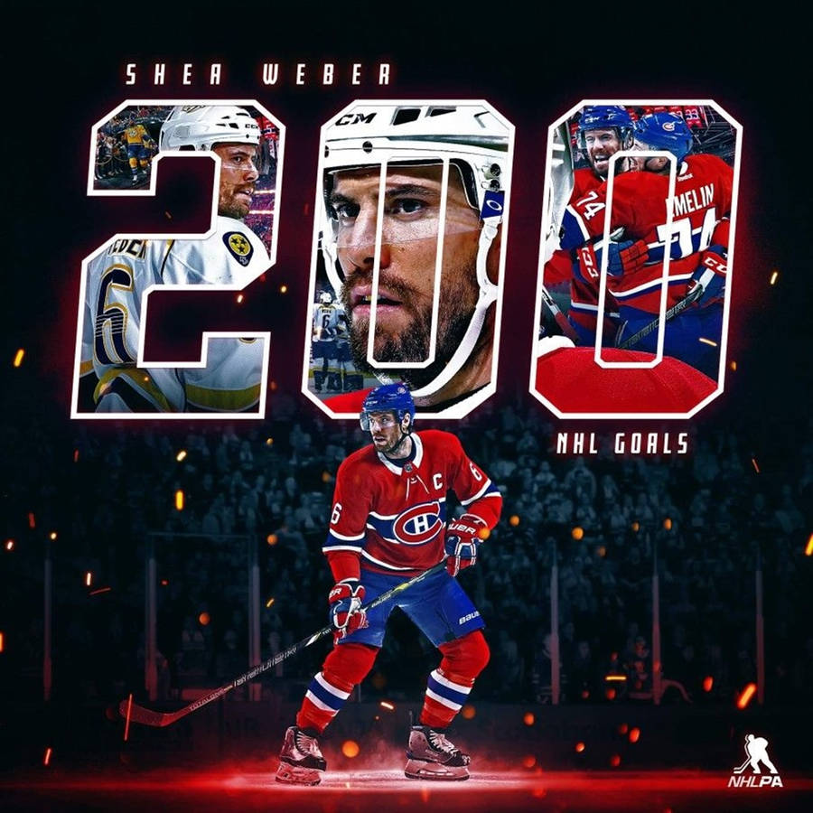 Shea Weber Celebrates His 200th Nhl Goal Wallpaper