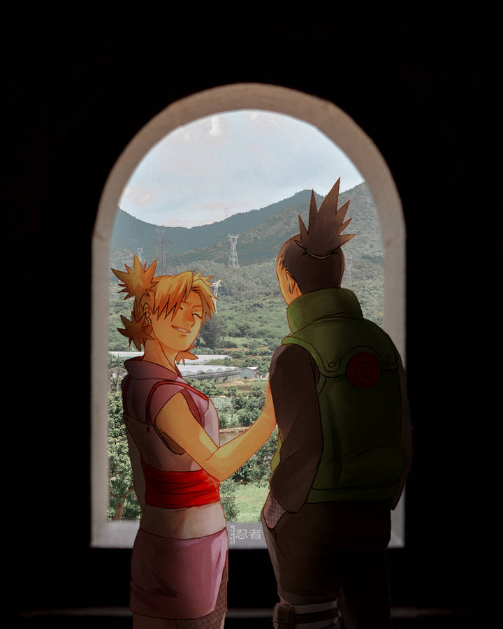 Shikamaru And Temari Aesthetic Anime Couple Wallpaper