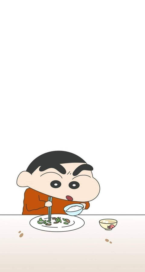 Shin Chan Iphone Eating Crayon Wallpaper