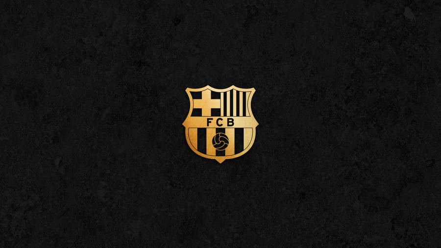 Shiny Black Gold Barcelona Fc Wallpaper