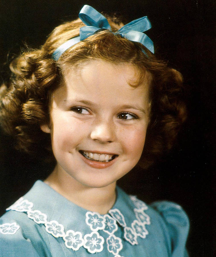 Shirley Temple In A Blue Dress Wallpaper