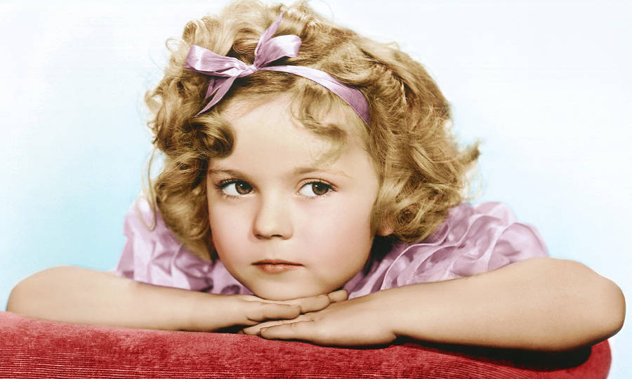 Shirley Temple In A Purple Dress Wallpaper