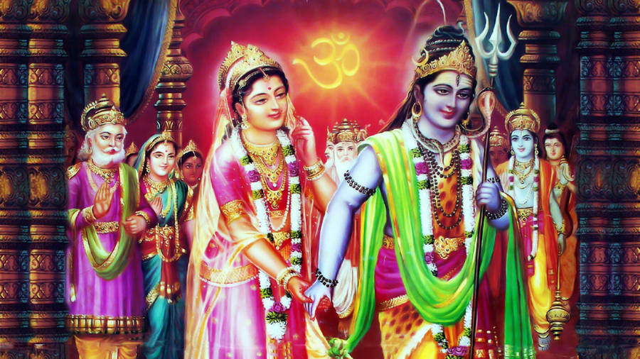 Shiv Parivar Marriage Shiva Parvati Wallpaper