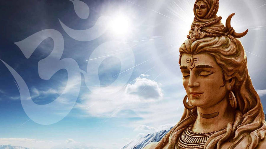 Shiv Shankar Statue On Sky Hd Wallpaper