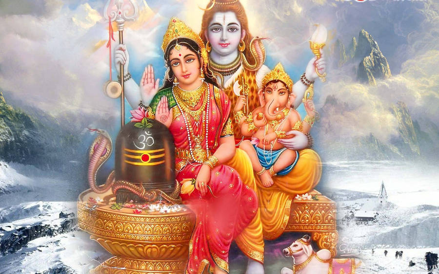 Shiva And Family Wallpaper