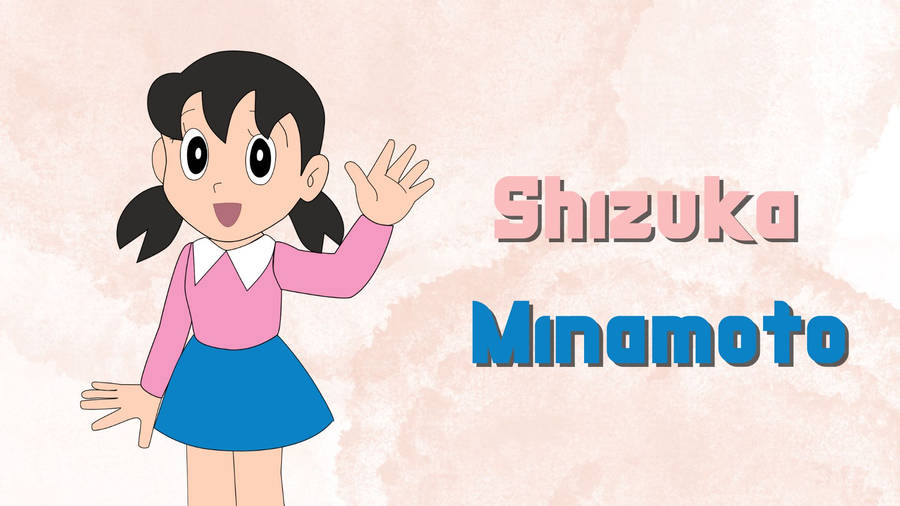 Shizuka Doraemon Pastel Pink Wallpaper