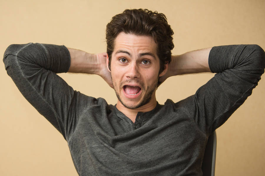 Shocked Dylan O'brien Wallpaper