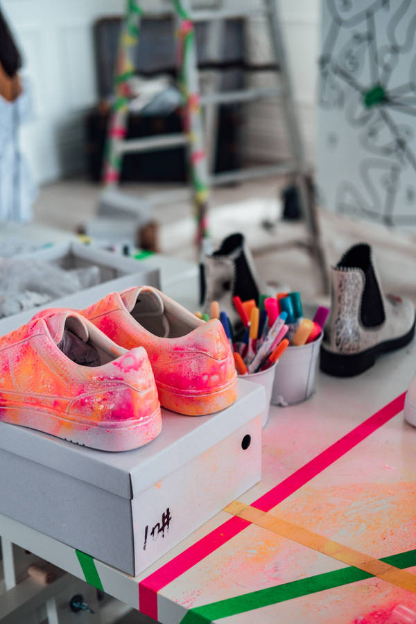 Shoes In An Artist Studio Wallpaper