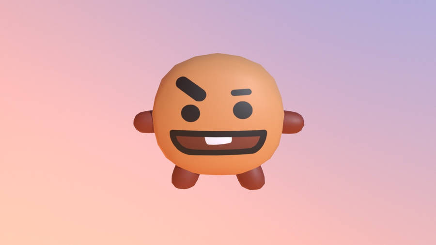 Shooky Bt21 3d Design Wallpaper