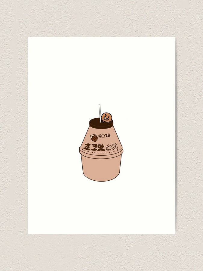 Shooky Bt21 Chocolate Drink Wallpaper