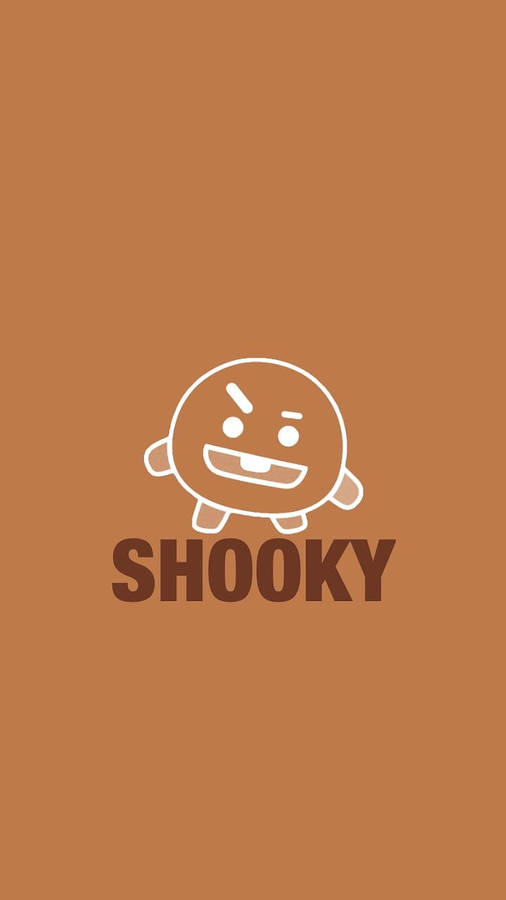 Shooky Bt21 Line Art Wallpaper