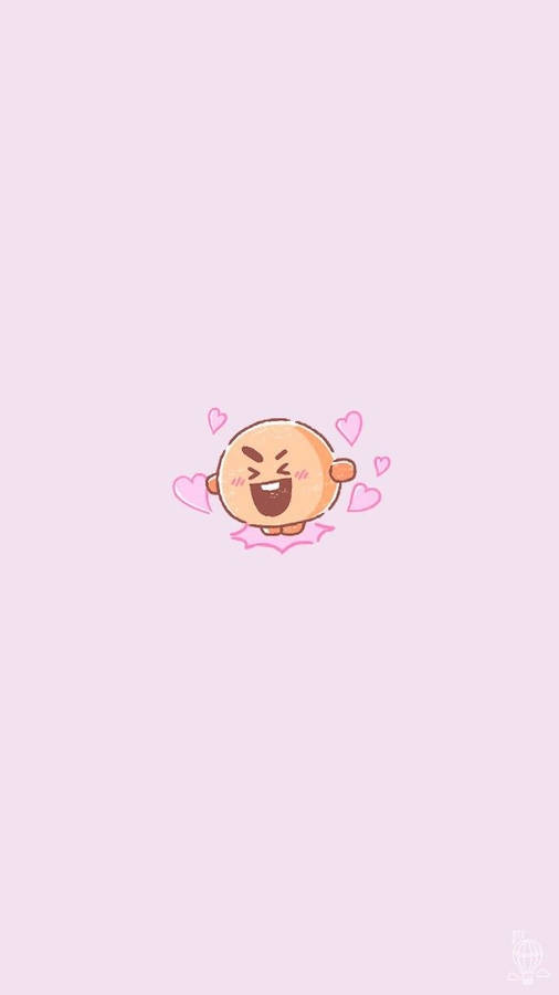 Shooky Bt21 Minimalist Poster Wallpaper