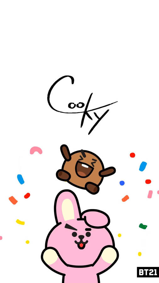 Shooky Bt21 With Cooky Wallpaper