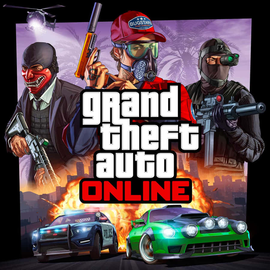 Shoot 'em Up In The City Of Los Santos With Gta Online Wallpaper