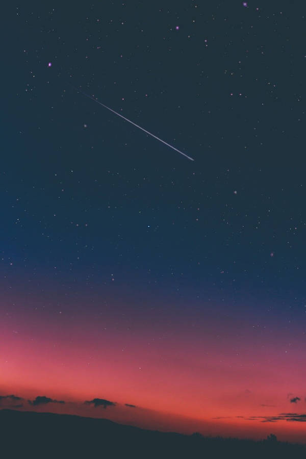 Shooting Star Sunset Samsung Wallpaper