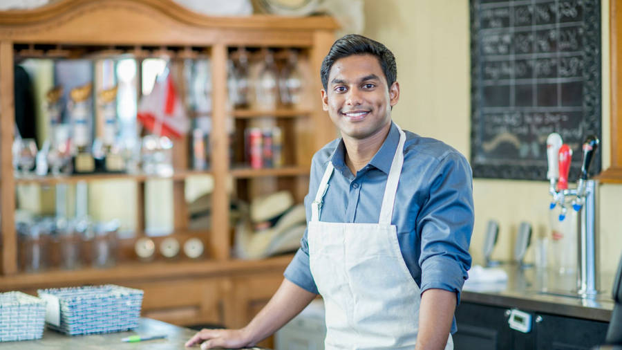 Shop Owner Getting Ready Customers Request Wallpaper