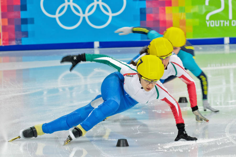 Short Track Speed Skating Olympic Sports Wallpaper