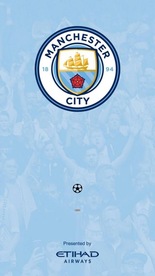 Show Your City Pride With Manchester City's Iconic Logo! Wallpaper