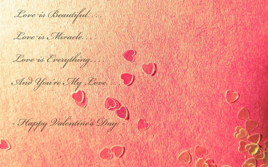 Show Your Love With A Cute Valentine's Day Card. Wallpaper