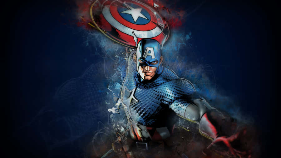 Show Your Patriotism With This Captain America Desktop Wallpaper Wallpaper