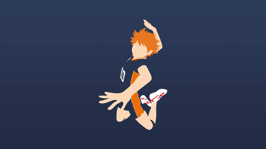 Shoyo Hinata Quick Spike Minimalist Art Wallpaper