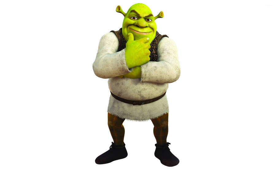 Shrek 2 Against White Backdrop Wallpaper