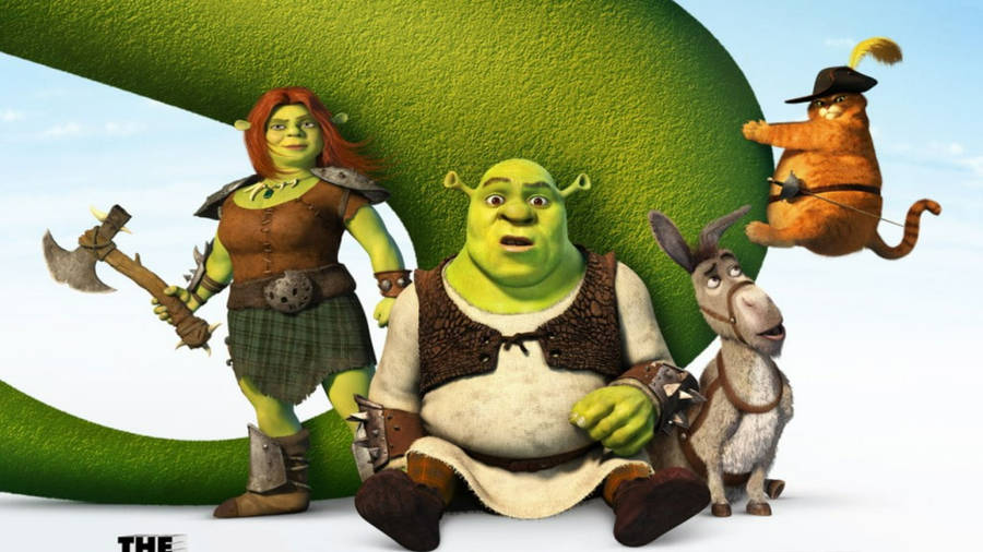 Shrek Forever After Main Protagonists Wallpaper