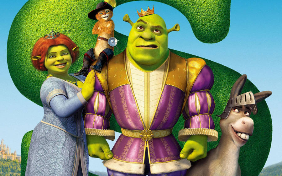 Shrek The Third Posing Like A King Wallpaper