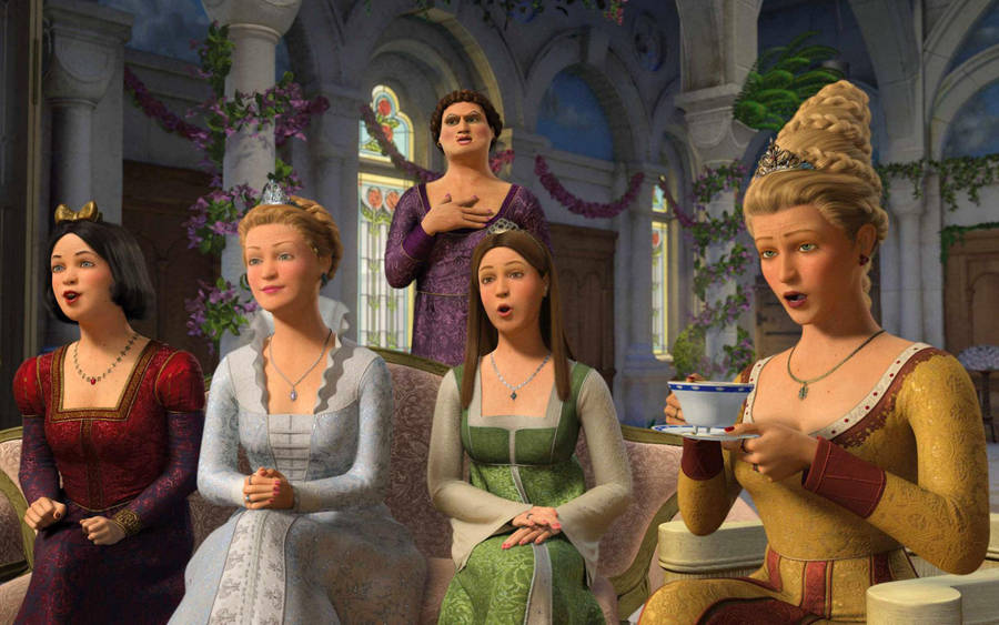 Shrek The Third Shocked Princesses Wallpaper