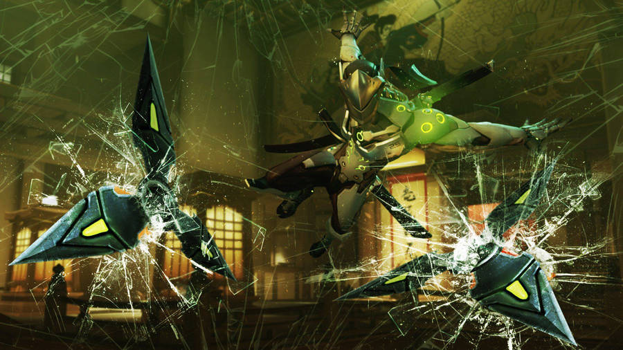 Shuriken Shattered Glass Genji Wallpaper