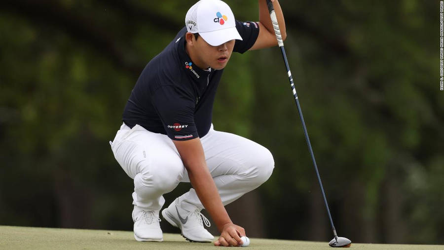 Si Woo Kim In Full Swing Wallpaper