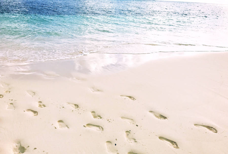Siargao Island Beach Footprints Wallpaper
