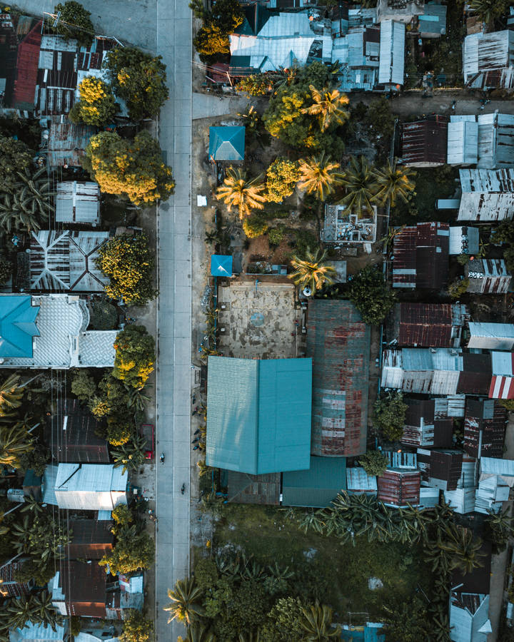 Siargao Island Cloud 9 Town Aerial Wallpaper