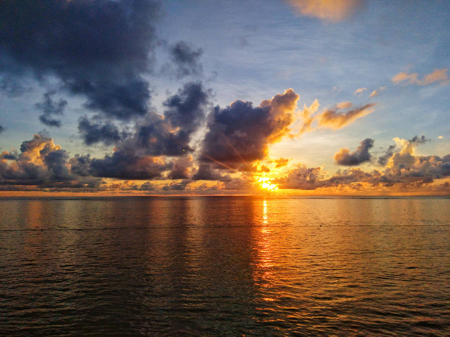 Siargao Island Golden Ocean Sunrise Wallpaper