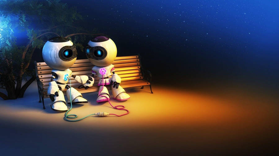 Sick Couple Robot Wallpaper