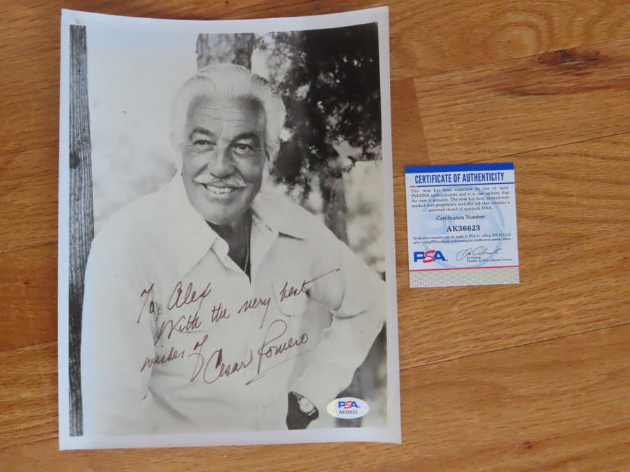 Signed Photo Cesar Romero Wallpaper