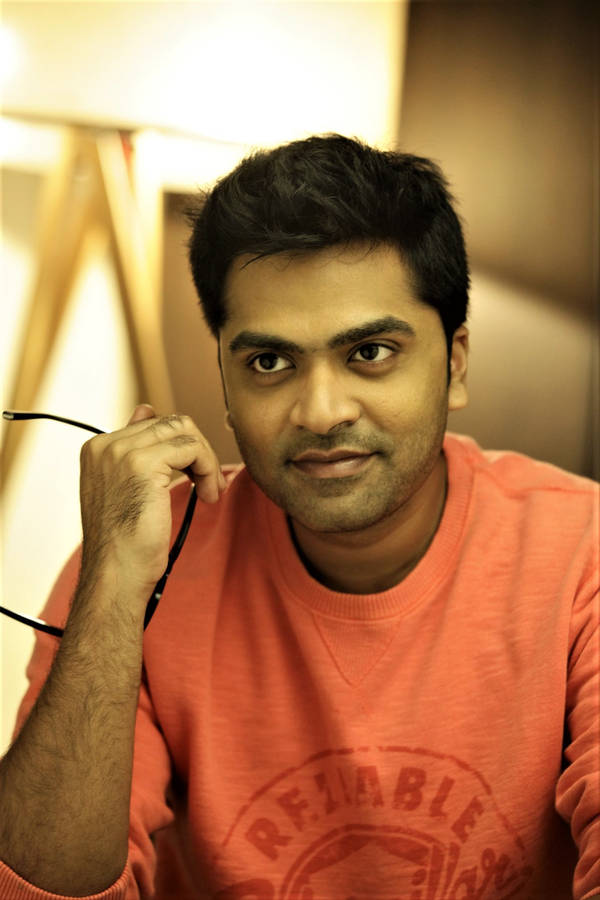 Silambarasan Tr Simbu Orange Shirt Wallpaper