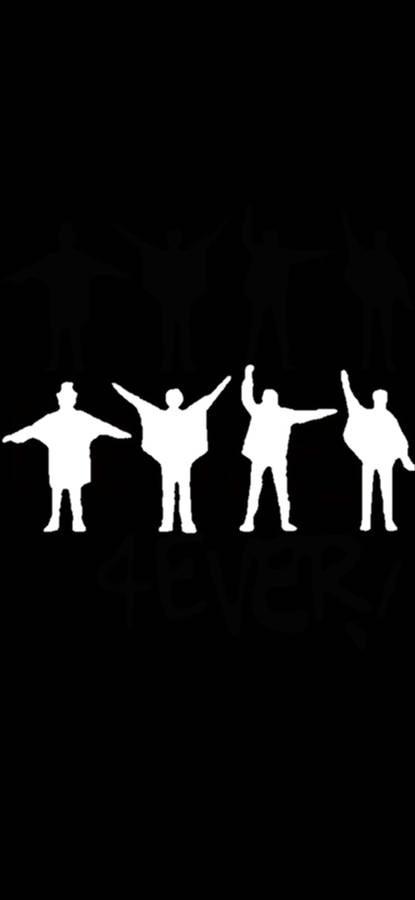 Silhouette Help! The Beatles Wallpaper