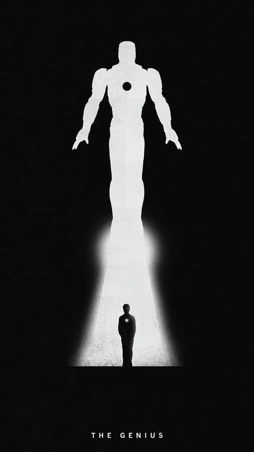 Silhouette Iron Man Black And White Wallpaper