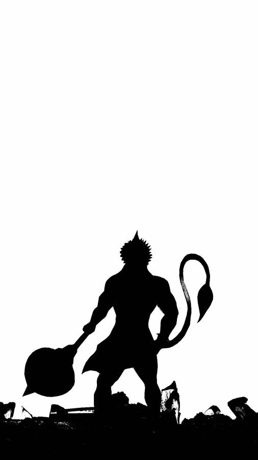 Silhouette Of Hindu God Hanuman Wallpaper