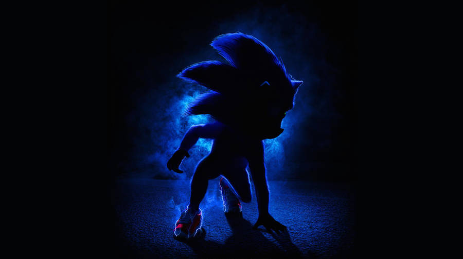 Silhouette Of Sonic The Hedgehog Wallpaper