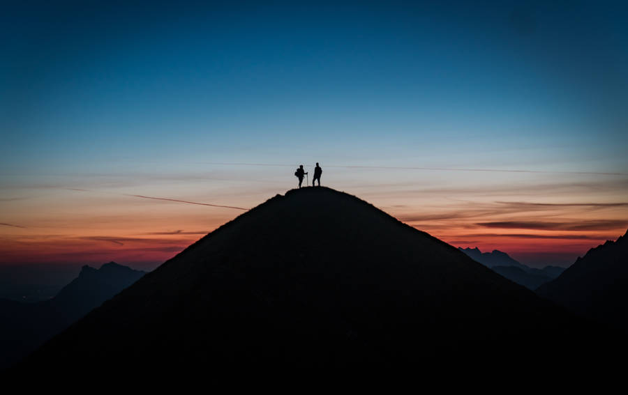 Silhouette, Travel, Hill, Sunset, Sky Wallpaper