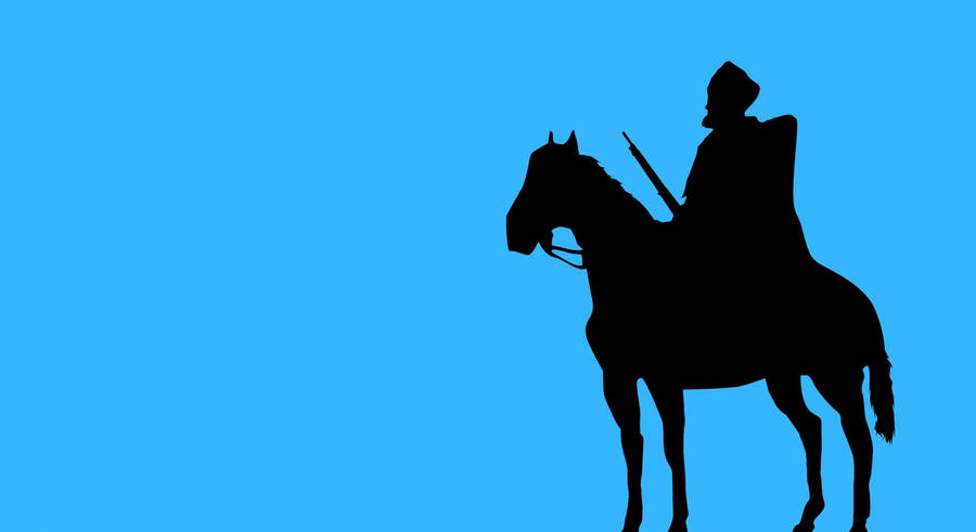 Silhouette War Soldier Horse Wallpaper